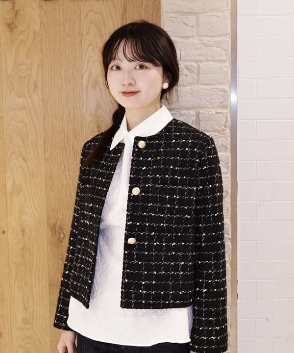 Joさんの「BEAMS WOMEN｜フクレ織り アタッチドカラー ブラウス＊」を使ったコーディネート