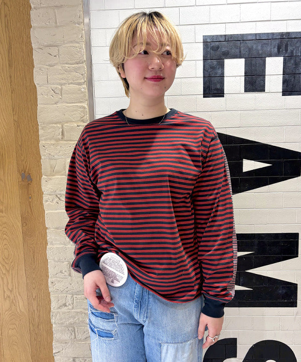 スミレさんの「BEAMS WOMEN｜スウィッチ ボーダー ロングスリーブ」を使ったコーディネート