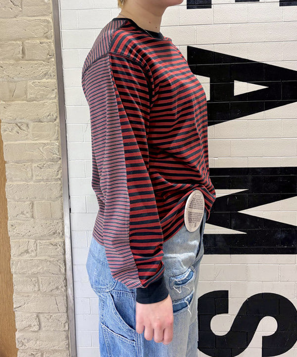 スミレさんの「BEAMS WOMEN｜スウィッチ ボーダー ロングスリーブ」を使ったコーディネート