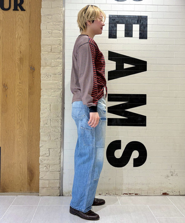 スミレさんの「BEAMS WOMEN｜スウィッチ ボーダー ロングスリーブ」を使ったコーディネート