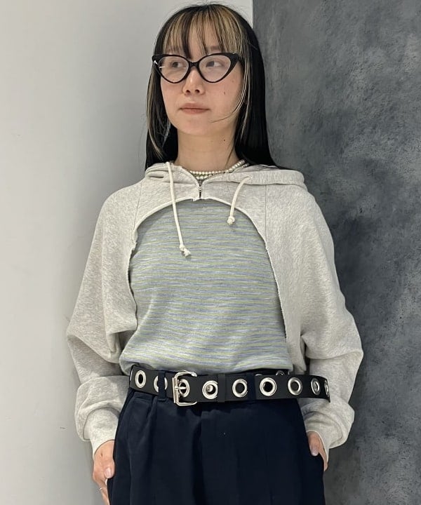 にしだてさんの「BEAMS WOMEN｜スウェット ボレロ」を使ったコーディネート