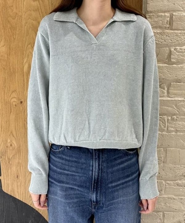 ヒライさんの「BEAMS WOMEN｜【別注】BATONER / リネン スキッパーネック ニット」を使ったコーディネート