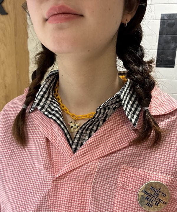 キラリさんの「BEAMS WOMEN｜100/2 ギンガムチェック ボタンダウン シャツ」を使ったコーディネート