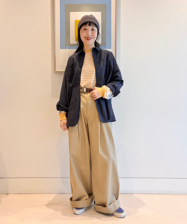 おのすさんの「BEAMS WOMEN｜タイプ ビッグ シャツ」を使ったコーディネート