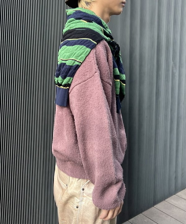 照田 拓史さんの「BEAMS WOMEN｜12ゲージ ジャカード マルチボーダーニット【ワイドフィット】」を使ったコーディネート