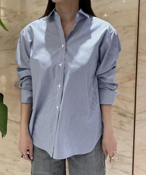 関 桂子さんの「BEAMS WOMEN｜ベーシック オーバーシャツ」を使ったコーディネート