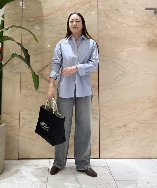 関 桂子さんの「BEAMS WOMEN｜ベーシック オーバーシャツ」を使ったコーディネート