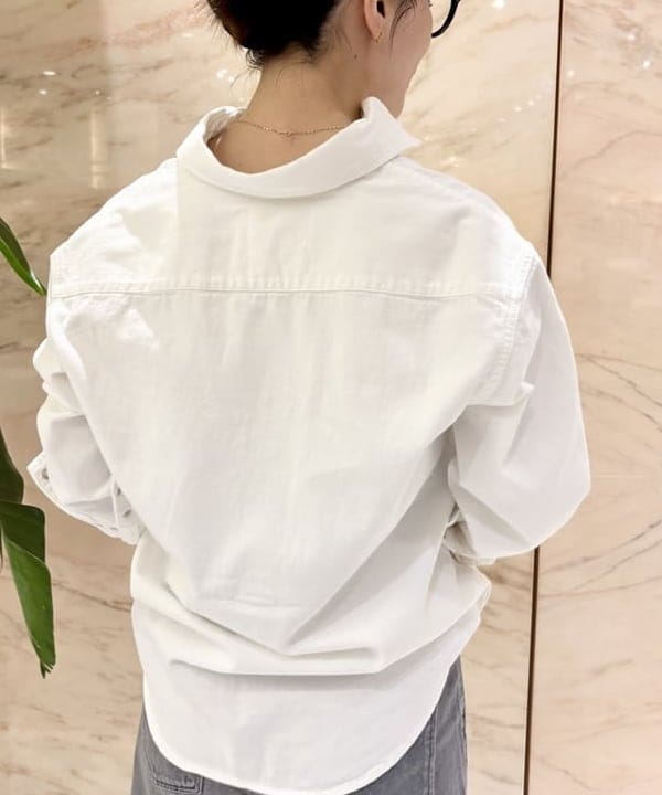 AONO SHIKAMAさんの「BEAMS WOMEN｜AK+1 / 8オンス ウォッシュド シャツ」を使ったコーディネート