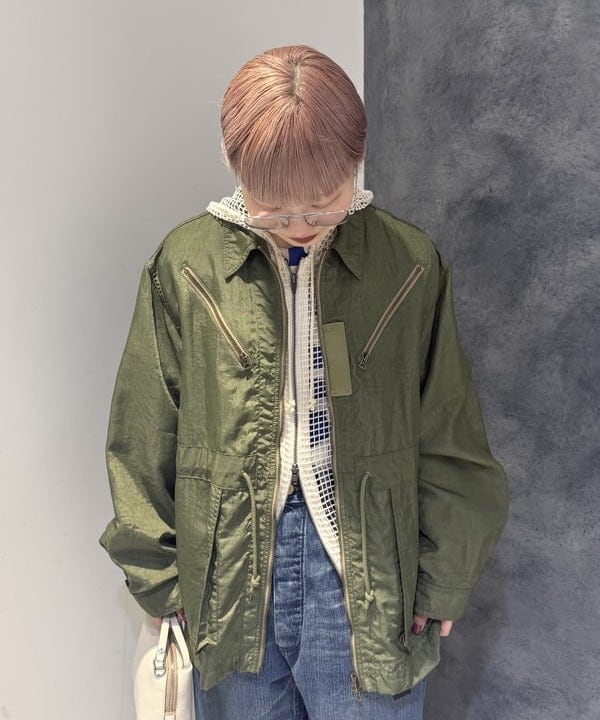 yokoyama shionさんの「BEAMS WOMEN｜ビッグ メッシュ フーディー」を使ったコーディネート