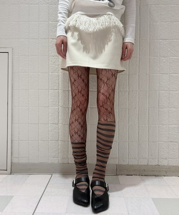 神坂 莉子さんの「BEAMS WOMEN｜I Hate Monday / Flower Jacquard Lace ストッキング」を使ったコーディネート