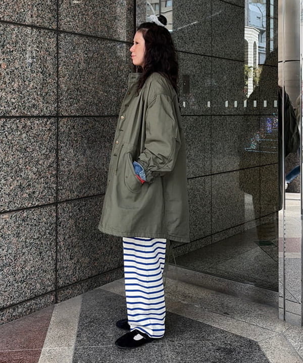 ばるたんさんの「BEAMS WOMEN｜maturely / メモリー ツイル ミリタリー コート」を使ったコーディネート