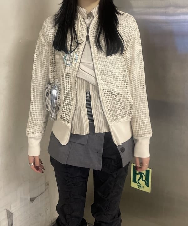 rinnaさんの「BEAMS WOMEN｜ビッグ メッシュ フーディー」を使ったコーディネート