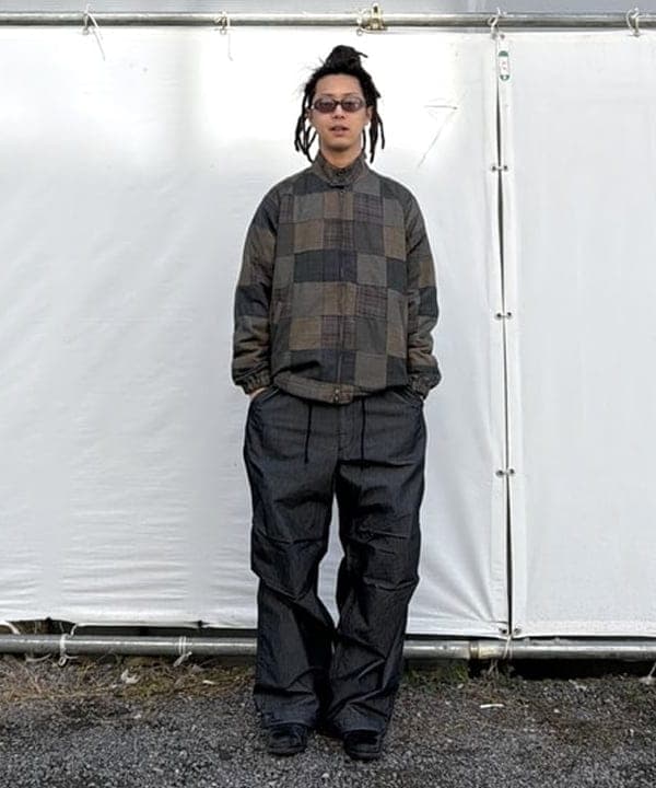PATCHWORK STAND COLLAR BLOUSON