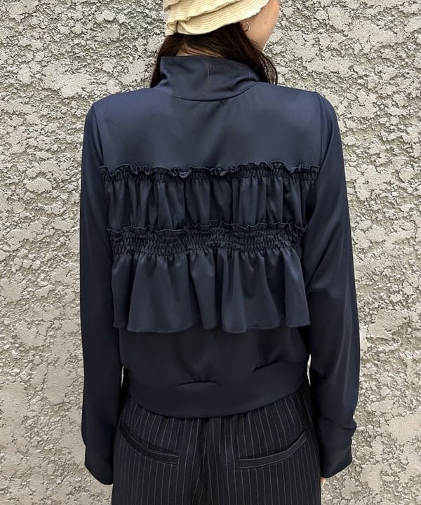 ササキさんの「BEAMS WOMEN｜フリル ジャージ ブルゾン」を使ったコーディネート