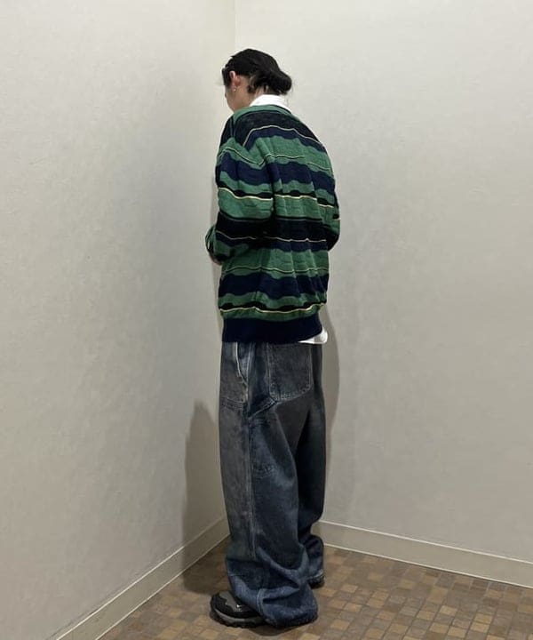 菊田 悠さんの「BEAMS WOMEN｜12ゲージ ジャカード マルチボーダーニット【ワイドフィット】」を使ったコーディネート