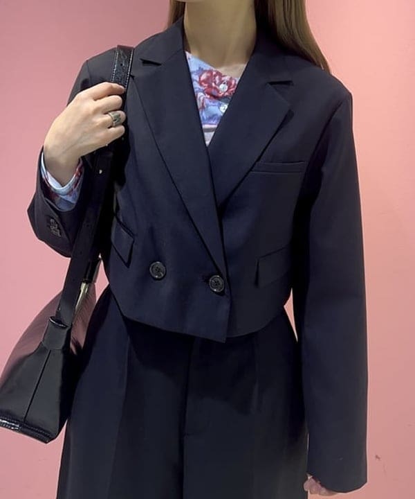 みゆうさんの「BEAMS WOMEN｜2ボタン W クロップド ジャケット」を使ったコーディネート