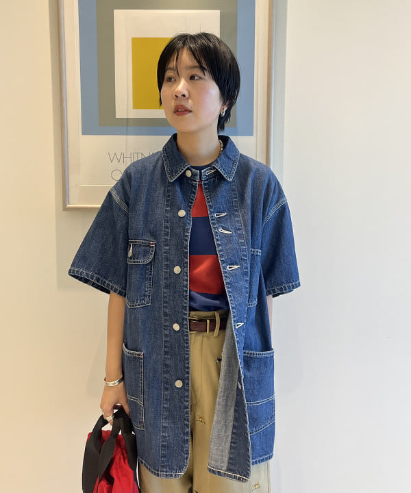 ミナミマリコさんの「BEAMS WOMEN｜デニム カバーオール ショートスリーブ」を使ったコーディネート