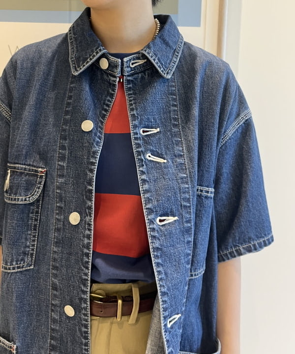 ミナミマリコさんの「BEAMS WOMEN｜デニム カバーオール ショートスリーブ」を使ったコーディネート