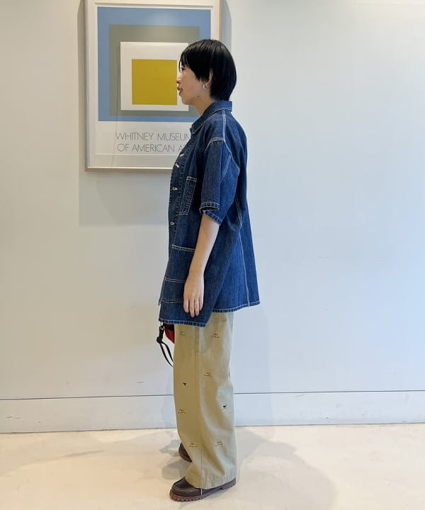 ミナミマリコさんの「BEAMS WOMEN｜デニム カバーオール ショートスリーブ」を使ったコーディネート