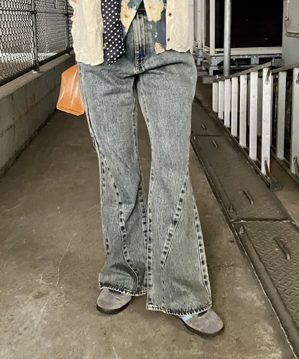 むりょさんの「BEAMS WOMEN｜シアー フラワープリント カーディガン」を使ったコーディネート