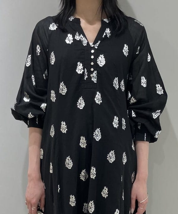 nodokaさんの「BEAMS WOMEN｜ne Quittez pas / ボイル フラワー ロングスリーブ ワンピース」を使ったコーディネート