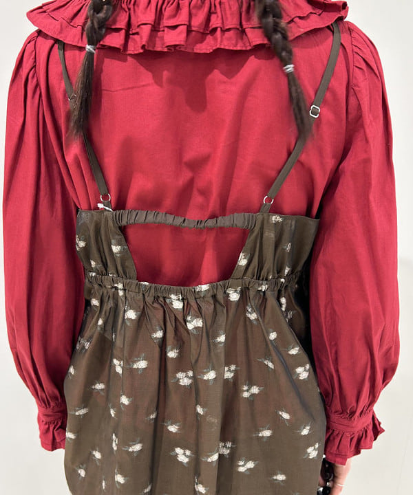 ササキさんの「BEAMS WOMEN｜シアー フラワー ジャカード キャミワンピース」を使ったコーディネート