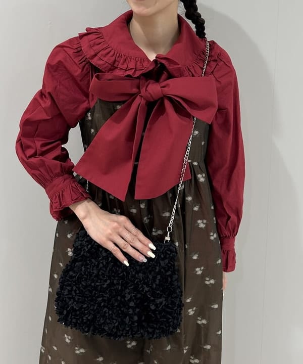 ササキさんの「BEAMS WOMEN｜シアー フラワー ジャカード キャミワンピース」を使ったコーディネート