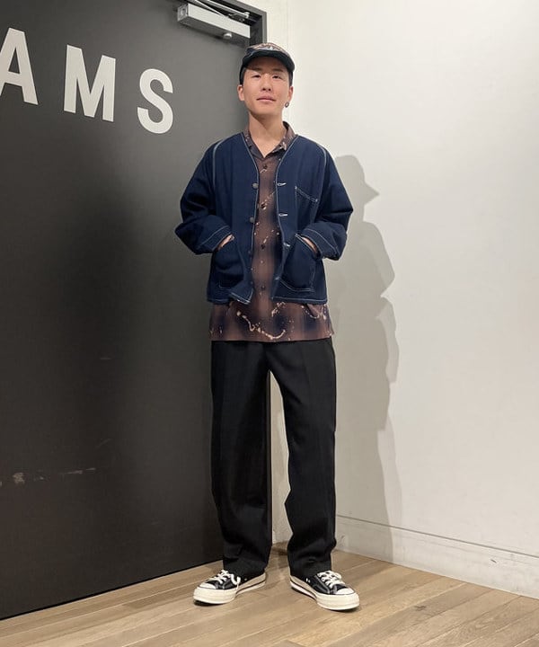 BANさんの「BEAMS WOMEN｜ブリーチ オンブレチェック オープンカラーシャツ【リラックスフィット】」を使ったコーディネート