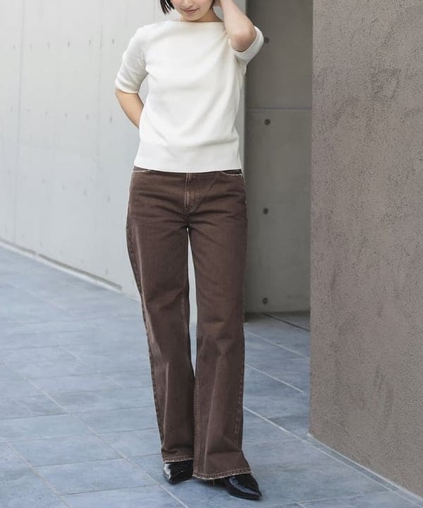 NATSUKIさんの「BEAMS WOMEN｜シンプル ボートネック ニット .M」を使ったコーディネート