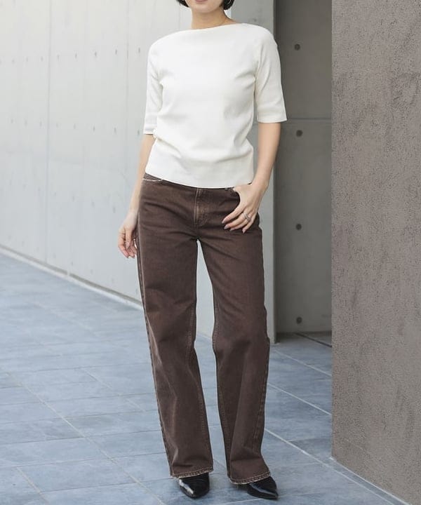 NATSUKIさんの「BEAMS WOMEN｜シンプル ボートネック ニット .M」を使ったコーディネート