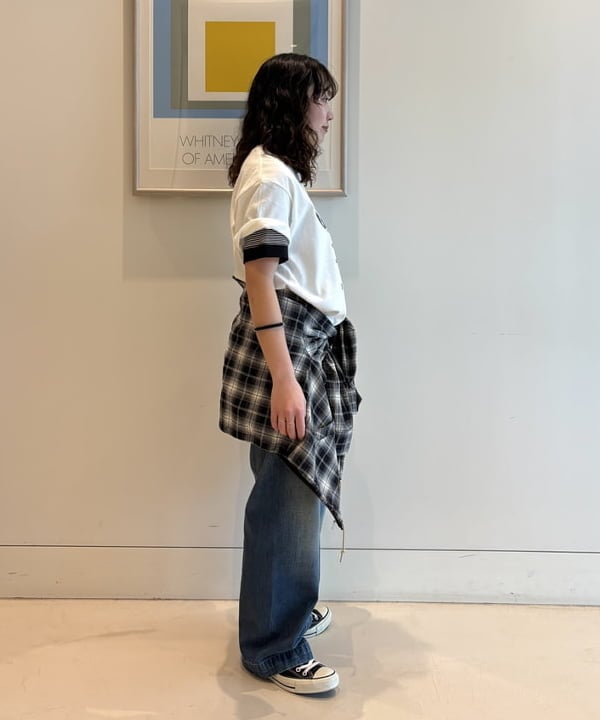 アベアミさんの「BEAMS WOMEN｜マドラス チェック ブルゾン」を使ったコーディネート