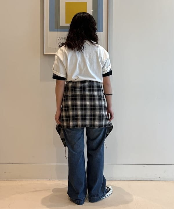 アベアミさんの「BEAMS WOMEN｜マドラス チェック ブルゾン」を使ったコーディネート