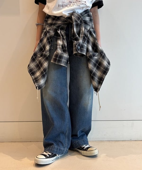 アベアミさんの「BEAMS WOMEN｜マドラス チェック ブルゾン」を使ったコーディネート