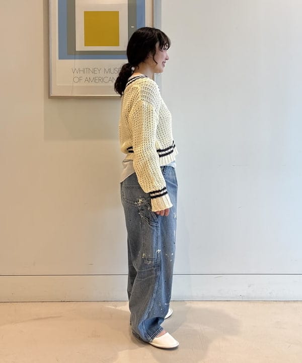 アベアミさんの「BEAMS WOMEN｜【別注】Lee &times; maturely / リメイク ユーズド パンツ」を使ったコーディネート