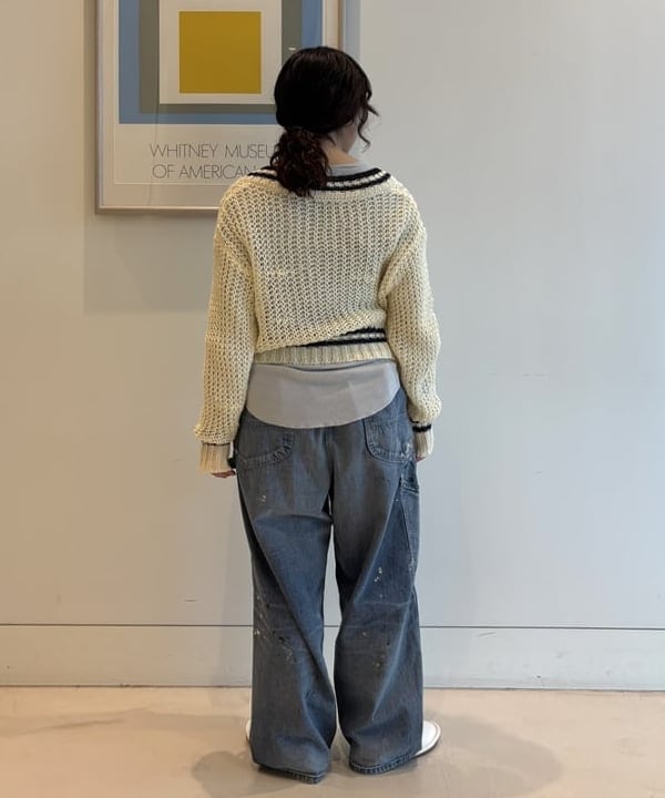 アベアミさんの「BEAMS WOMEN｜【別注】Lee &times; maturely / リメイク ユーズド パンツ」を使ったコーディネート
