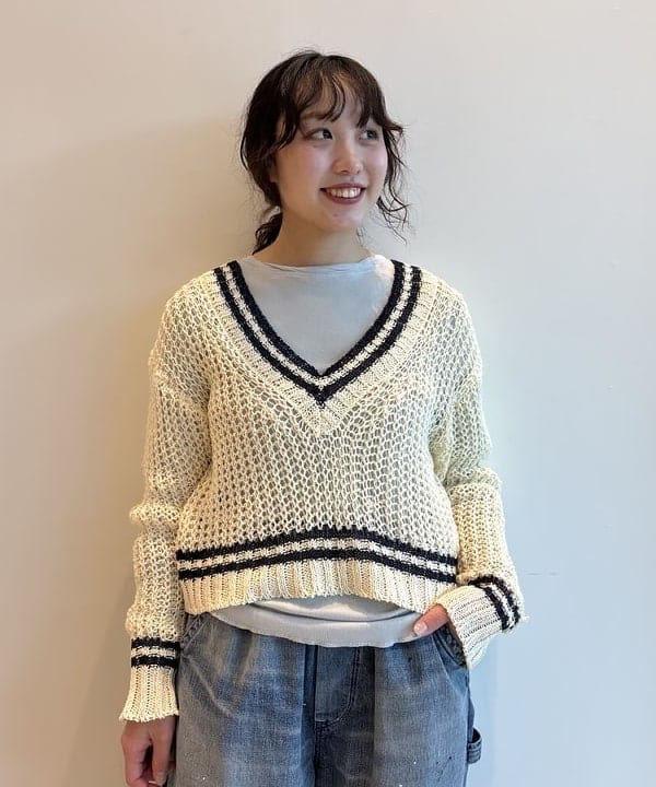 アベアミさんの「BEAMS WOMEN｜【別注】Lee &times; maturely / リメイク ユーズド パンツ」を使ったコーディネート