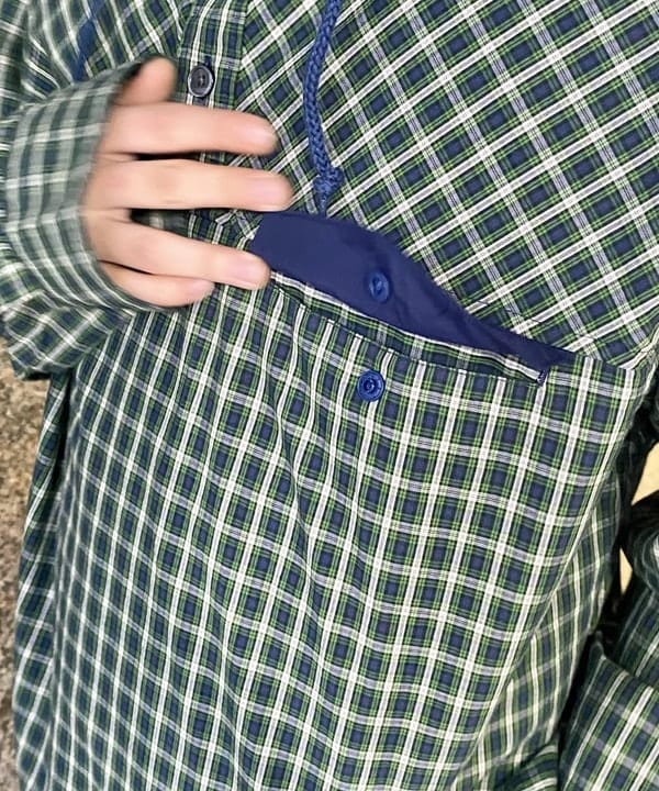 はるひむさんの「BEAMS WOMEN｜Check Pullover Anorack」を使ったコーディネート