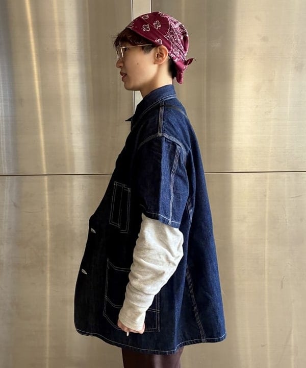 みりさんの「デニム カバーオール ショートスリーブ」を使ったコーディネート