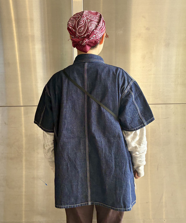 みりさんの「デニム カバーオール ショートスリーブ」を使ったコーディネート