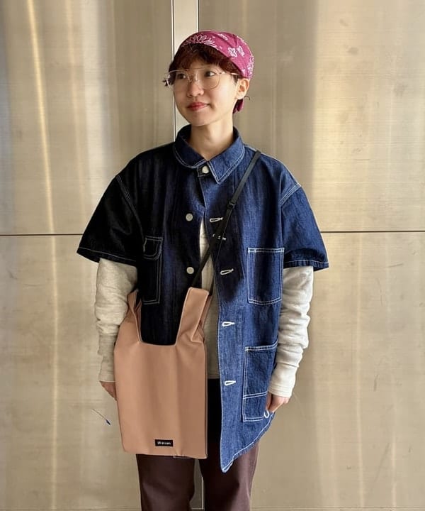 みりさんの「デニム カバーオール ショートスリーブ」を使ったコーディネート