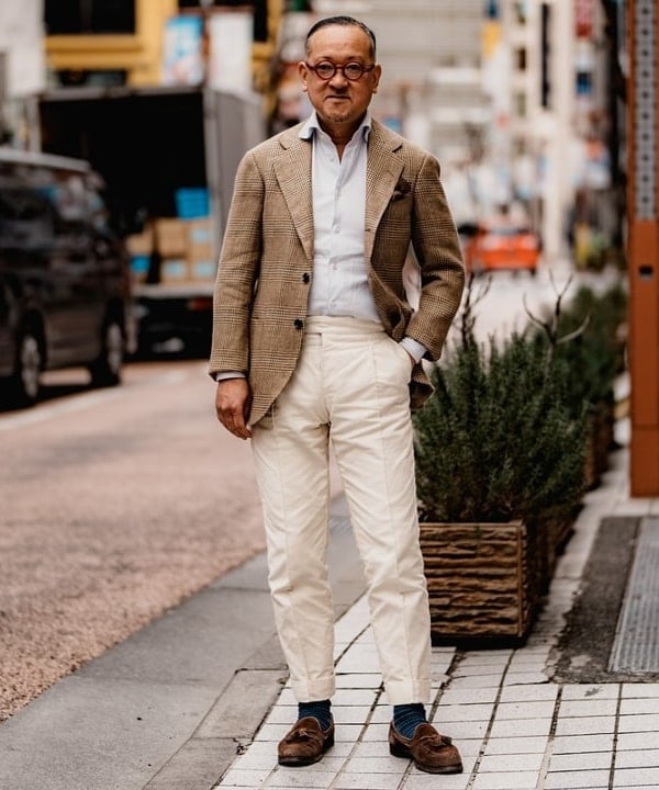 HANDMADE MAGEE 亞麻格紋外套