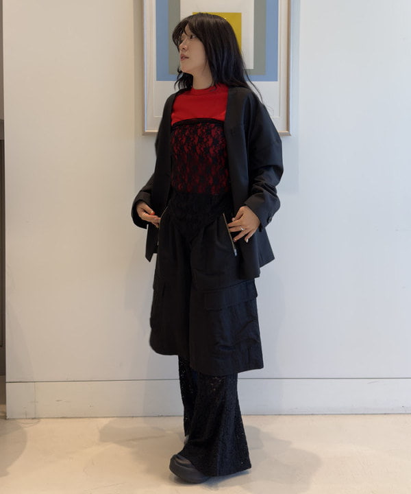 須賀さんの「BEAMS WOMEN｜ノーカラー ビッグ ジャケット」を使ったコーディネート