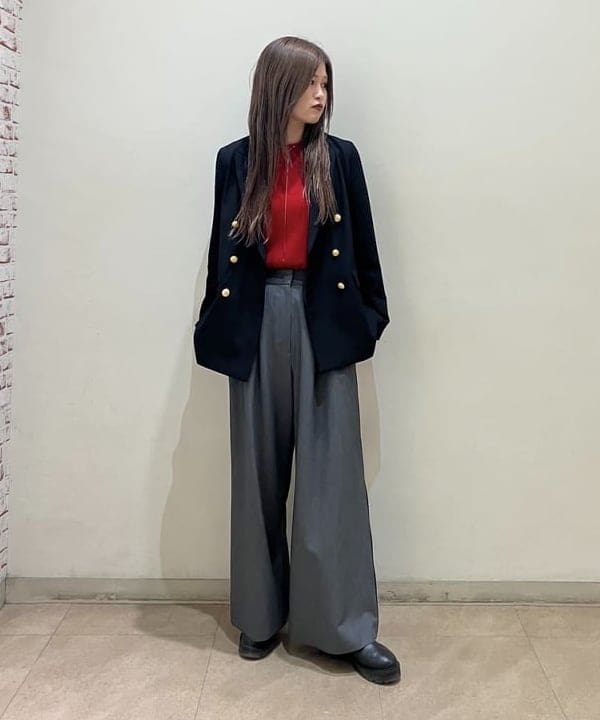 CHIHIROさんの「BEAMS WOMEN｜ドライギャバジン ６ボタン ダブルジャケット」を使ったコーディネート