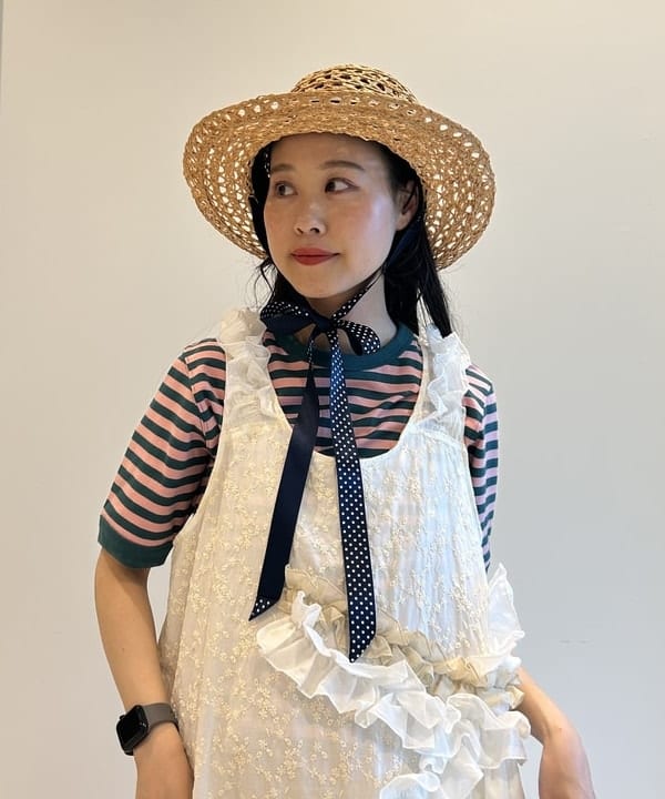 清水 彩乃さんの「BEAMS WOMEN｜ボーダー バインダー ショートスリーブ Tシャツ」を使ったコーディネート