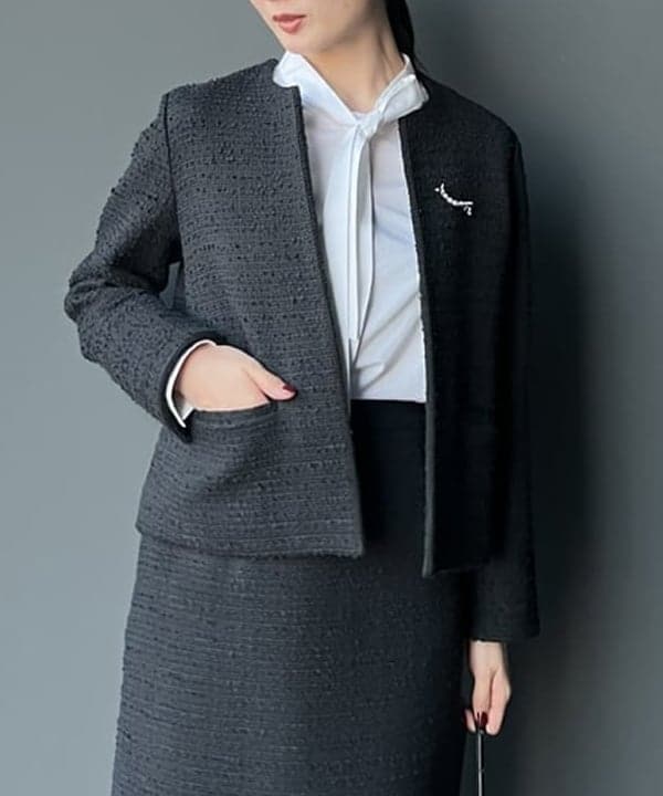 隈元 楓さんの「BEAMS WOMEN｜ツイード クルーネック ジャケット＊」を使ったコーディネート