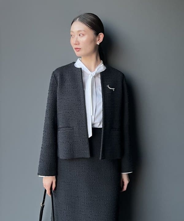 隈元 楓さんの「BEAMS WOMEN｜ツイード クルーネック ジャケット＊」を使ったコーディネート