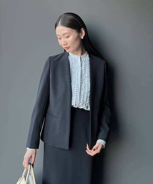 隈元 楓さんの「BEAMS WOMEN｜トリアセ カラーレスジャケット＊」を使ったコーディネート