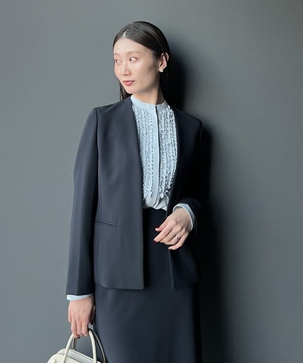 隈元 楓さんの「BEAMS WOMEN｜トリアセ カラーレスジャケット＊」を使ったコーディネート