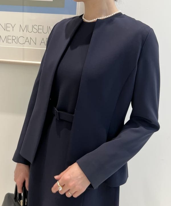 隈元 楓さんの「BEAMS WOMEN｜トリアセ ベルテッド ワンピース」を使ったコーディネート