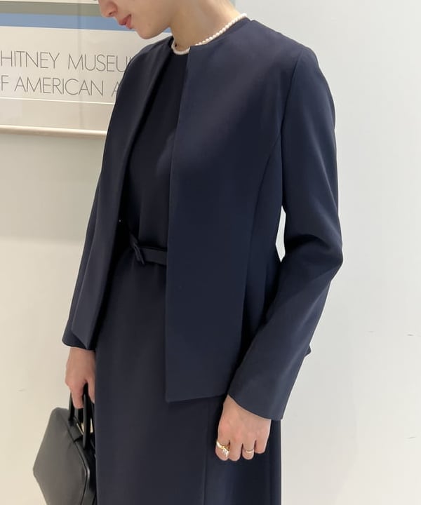 隈元 楓さんの「BEAMS WOMEN｜トリアセ ベルテッド ワンピース」を使ったコーディネート